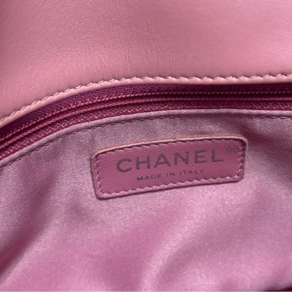 Pink CHANEL Chevron Crossing Flap Bag - Picture 8 of 12